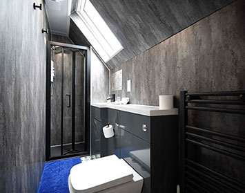 Modern en suite shower rooms at our Bed and Breakfast Accommodation in Portree