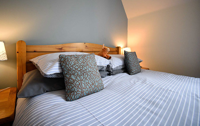 Comfortable King Size Doube Beds at our Portree Accommodation
